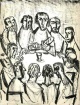 Otto Dix - Das ABENDMAHL - OriginalLithographie (Handabzug) des ENTARTETEN DADAisten verkocht voor € 53!