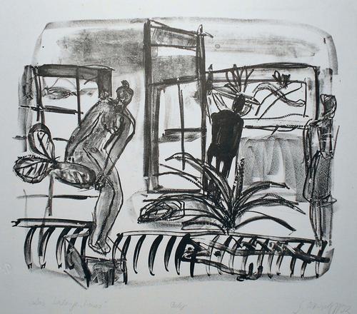 Gudrun Petersdorff - Das Schlangenhaus, Lithografie 1992 kopen? Bied vanaf 61!