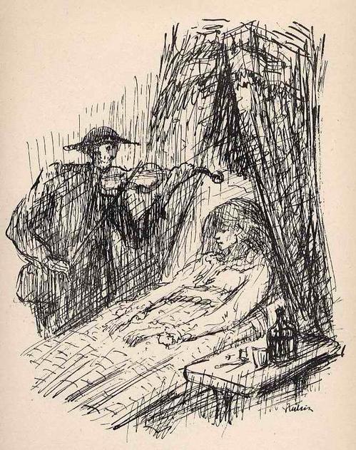 Alfred Kubin - Der GEIGER & der TOD - Blatt III aus dem TOTENTANZ von 1947 kopen? Bied vanaf 28!