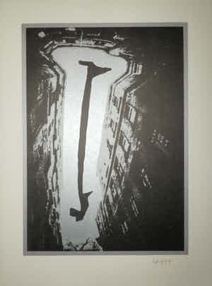 Karl-Horst Hödicke - Der Himmel über Schöneberg, Original-Lithographie, handsigniert, 2014 verkocht voor € 120!