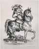 A. Paul Weber - Der hochnäsige Kasper - handsignierte Lithographie verkocht voor € 135!