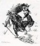 Max Liebermann - Der Rabbi und Sara auf der Flucht, Lithographie 1923 verkocht voor € 590!