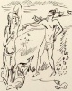 Max Pechstein - Der Vogelfänger. Original-Lithographie. 1919. SIGNIERT. verkocht voor € 1180!
