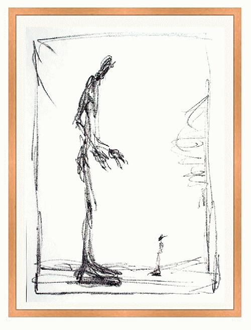 Alberto Giacometti - Dessin 1, Lithografie, großes Format verkocht voor € 70!
