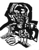 Diether Ritzert - Die HAND - OriginalLinolSchnitt 1979 handsigniert verkocht voor € 40!