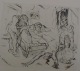Max Beckmann - die Nacht (Mord) Radierung1914/!6 verkocht voor € 500!