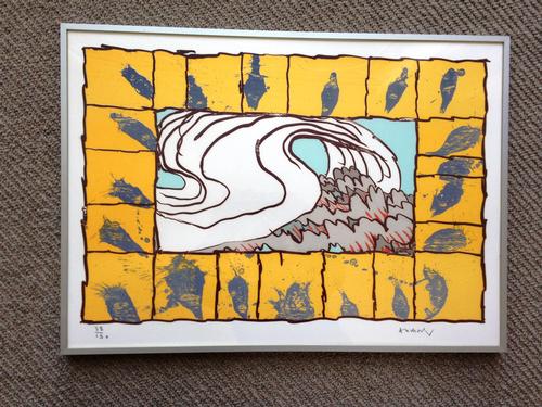 Pierre Alechinsky - DIMENSIONS SANS LES MARGES, estampe lithographie originale 1981 verkocht voor € 95!