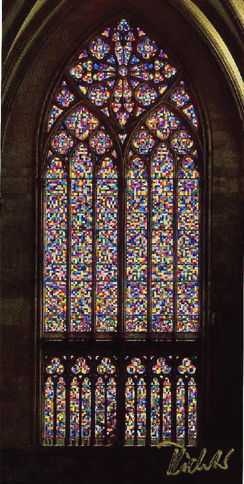 Gerhard Richter - Domfenster. Handsignierte KPK. Sammlerstück! verkocht voor € 170!