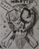 Jonathan Meese - Don Skeletti, Radierung 2007, signiert verkocht voor € 173!