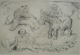 Otto Quante - Drei Männer und ein Ochse, Radierung, handsigniert, 51/90 verkocht voor € 90!