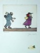 Horst Eckert Janosch - Drei Minuten - handsignierte und nummerierte Grafik - Tigerenten-Edition verkocht voor € 80!