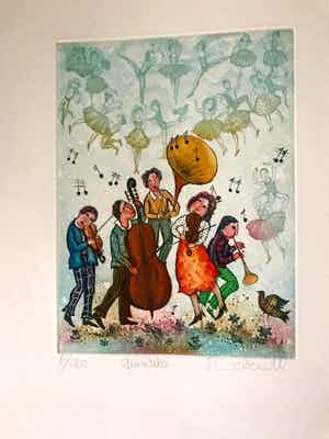 Francoise Deberdt - Ohne Titel, handsigniert,nummeriert verkocht voor € 114!