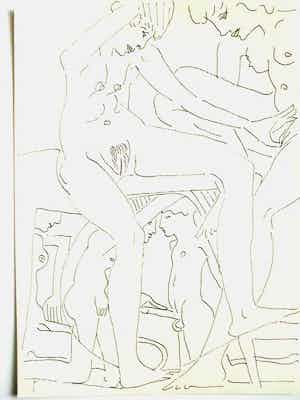 Edvard Frank - Erotische Original Tuschfederzeichnung verkocht voor € 189!