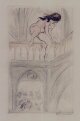 Walther Klemm - EROTISCHE OriginalRadierung. Handsigniert & coloriert - SUCCUBUS v. BALZAC - 1924 verkocht voor € 85!