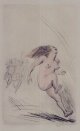 Walther Klemm - EROTISCHE OriginalRadierung zu BALZACs SUCCUBUS - Hand-coloriert & -signiert 1924 verkocht voor € 85!
