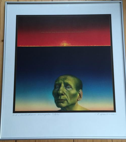 Rudolf Hausner - Erschrockener Europäer verkocht voor € 150!