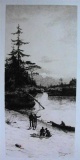 Otto dinger - EVENING on the FOX RIVER WISCONSIN 1888 ETCHING kopen? Bied vanaf 33!