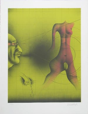 Paul Wunderlich - Selbst in Betrachtung eines Torso. kopen? Bied vanaf 190!