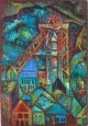 Esteban Fekete - FALUN, Farbholzschnitt von 1980, signiert und nummeriert (67/100) verkocht voor € 65!