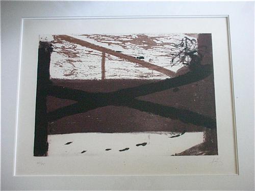 Antoni Tapies - Farb-Radierung 1969, signiert + numm. 45/75 verkocht voor € 910!