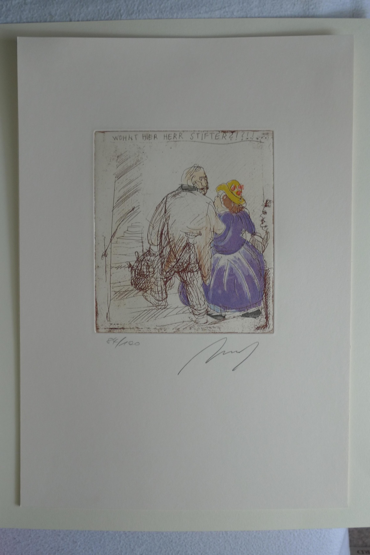 Alfred Hrdlicka - Farb-Radierung verkocht voor € 130!