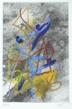 Albert Fürst - Farbige Botschaft.Orig.Radierung v.1991, aquarelliert,sign.u.num. verkocht voor € 100!