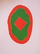 Norbert Prangenberg - Farbiger Orig.-Linoldruck, 1988 verkocht voor € 80!