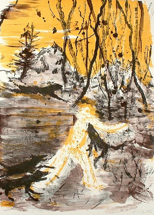 Daniel Richter - Farblithografie - handsigniert - Großformat verkocht voor € 300!