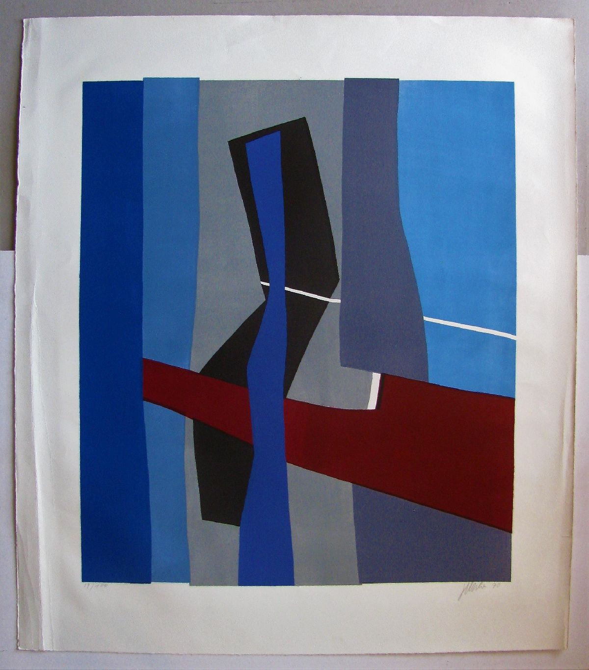 Fritz Winter - FARBLITHOGRAPHIE , 1970 signiert . Ed. 59 / 100 verkocht voor € 800!