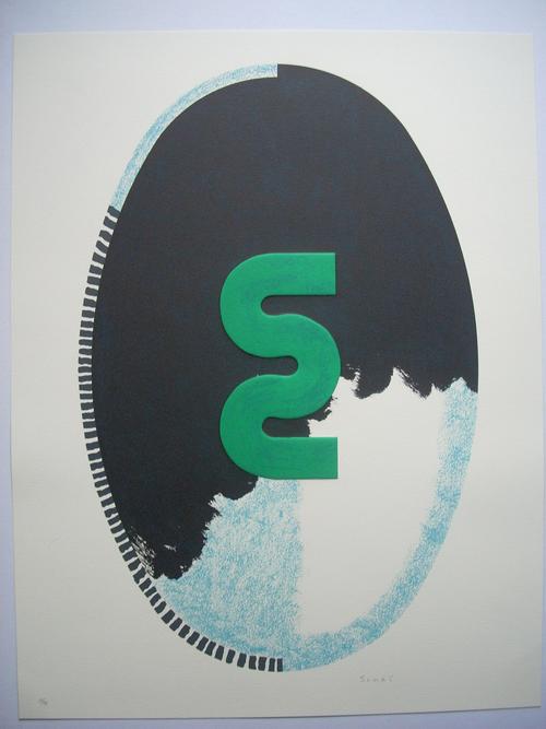 Kumi Sugai - Farblithographie mit Prägung, 1990, Ex. 58/99, handsigniert und nummeriert verkocht voor € 225!