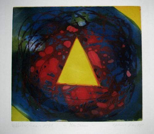 Willibrord Haas - FARBRADIERUNG - EPREUVE d ARTISTE 1991 signiert . verkocht voor € 85!