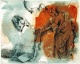 Harald Fuchs - Farbradierung, Unikat, Begegnung mit P.Veronese,1987 verkocht voor € 85!