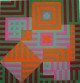 Victor Vasarely - Farbserigrafie aus der Folge Planetarische Folklore,1964, unsigniert, Edition Domberger, 30x30cm verkocht voor € 110!