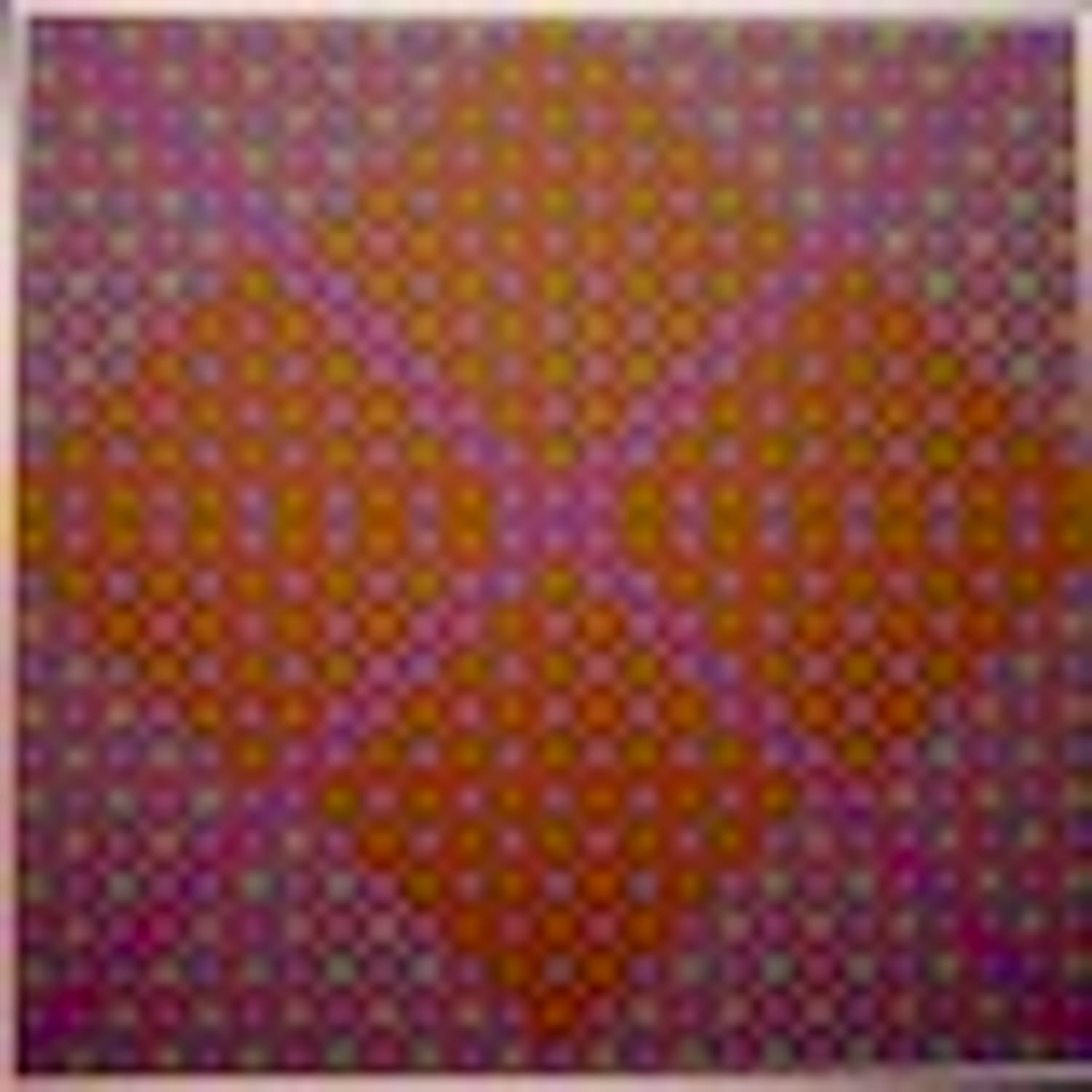 Richard Anuszkiewicz - Farbserigrafie "Union of the Four&quot; gedruckt auf 1mm starkem weißen Karton, 62x62 cm, Bild verkocht voor € 285!