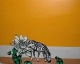 Dieter Asmus - Farbserigraphie Zebra mit Blume, Exemplar 36/125, 65x80cm, signiert, numeriert und datiert 1971 verkocht voor € 69!