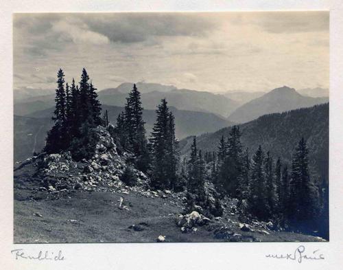 Max Baur - FERNBLICK - Bergige Landschaft - handsignierte OriginalFotographie des MEISTERs der photogr.MODERNE verkocht voor € 45!