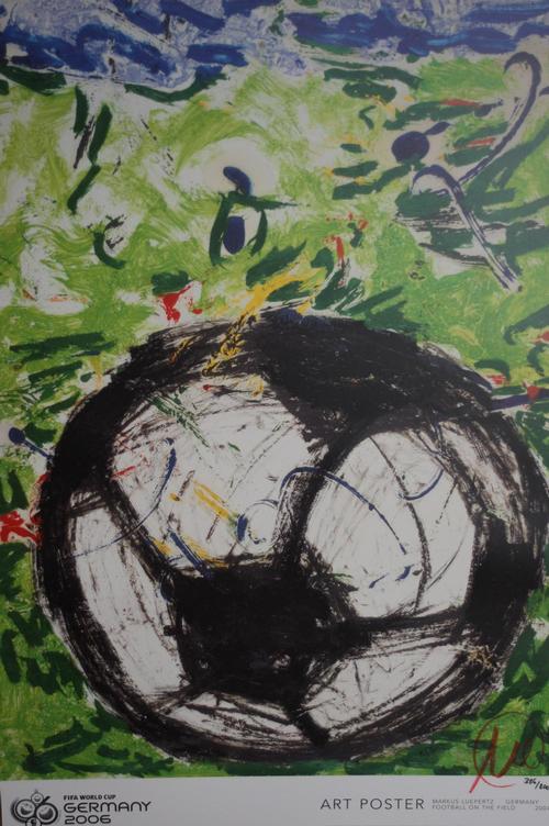 Marcus Lupertz - FIFA-Kunstplakat WM 2006 nummeriert und signiert verkocht voor € 120!