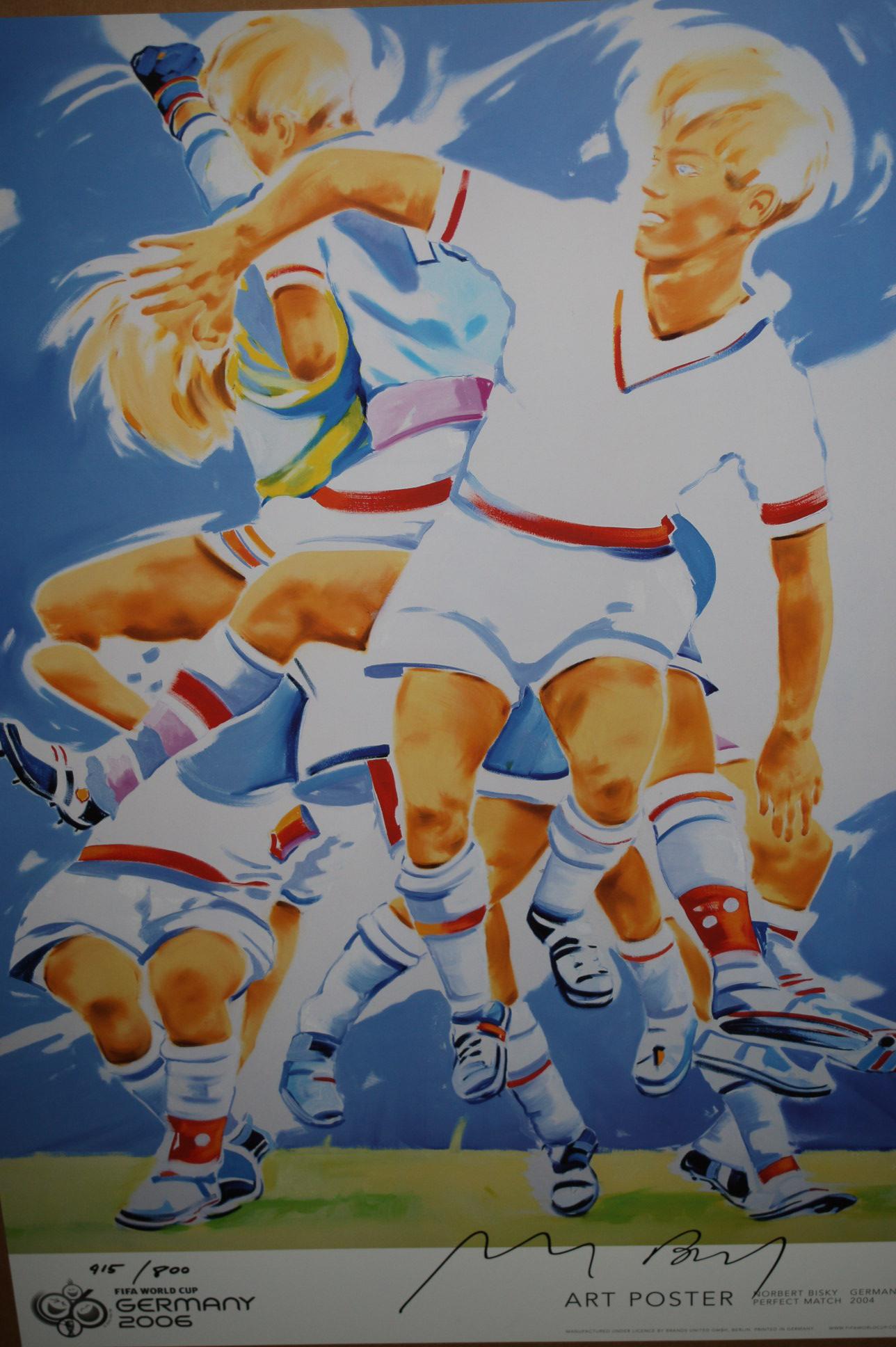Norbert Bisky - FIFA-Kunstposter WM2006 signiert und nummeriert verkocht voor € 75!