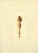 Jurgen Brodwolf - Figur, Brandeisen, umzeichnet mit Bleistift, 1993 verkocht voor € 160!