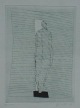 Johannes Geccelli - Figur,kleine Radierung , 1968 verkocht voor € 50!
