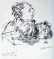 Oskar Kokoschka - Frau mit Granatäpfeln, Original-Lithographie 1973, handsigniert verkocht voor € 360!