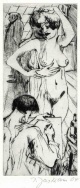 Inge JASTRAM - FRAUENLIEBE - Weibliche AKTE im ATELIER - Handsignierte OriginalRadierung der KLEMKE-Schülerin 2004 verkocht voor € 39!