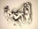 Gerhard Marcks - Frauenraub. Orig. Lithographie von 1978, handsigniert. verkocht voor € 100!