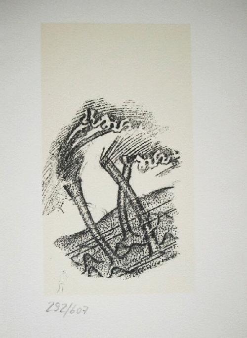 Max Ernst - Frottagen - Lithografie von 1973 verkocht voor € 40!