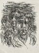 Max Uhlig - Fünf Köpfe, Lithographie, 1969. verkocht voor € 140!