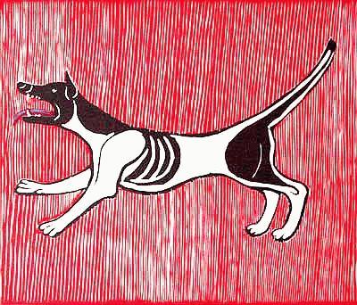 Gerhard Marcks - Gerhard Marcks,Original-Linolschnitt, Der Wachhund, 1979 verkocht voor € 40!