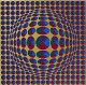 Victor Vasarely - Globe. Original-Serigrafie. Handsigniert. Numeriert. verkocht voor € 320!