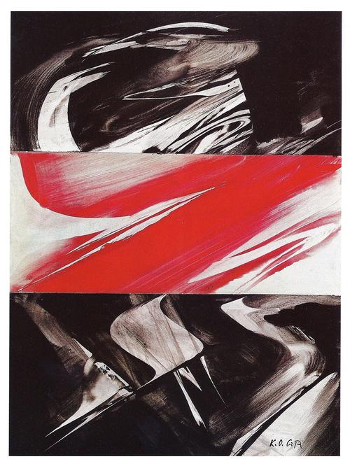 Karl Otto Gotz - GRAFIK von 1991, brillanter Offsetdruck von MOURLOT, Paris verkocht voor € 92!