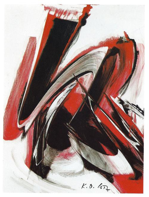 Karl Otto Gotz - GRAFIK von 1991, brillanter Offsetdruck von MOURLOT, Paris verkocht voor € 48!