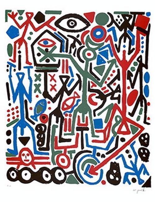 A.R. Penck - Großformatige Arbeit zum Superpreis verkocht voor € 1900!